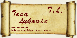 Teša Luković vizit kartica